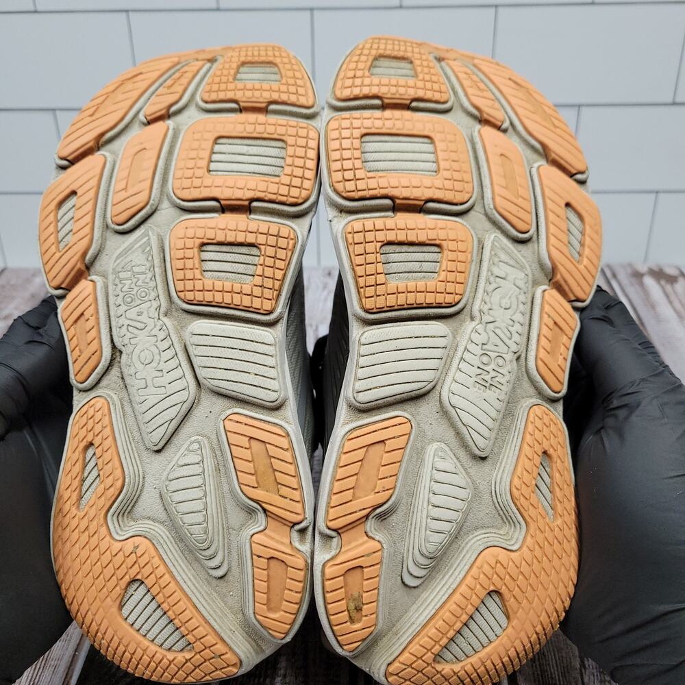 Hoka One One Bondi 7 Wide Running Shoes Gray Peach Women's Size 8D - Picture 5 of 13